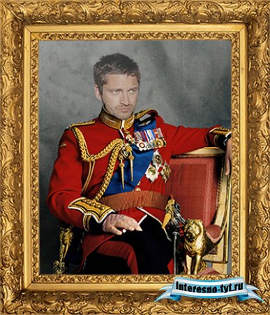 Мужской шаблон для Photoshop - Офицер