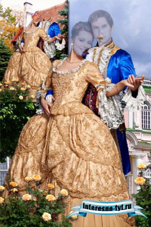 Парный шаблон для Photoshop - Дама с кавалером