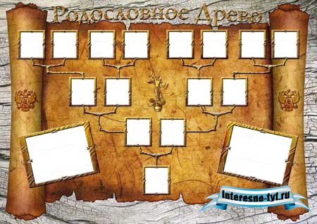 Шаблон для фотошоп – Родословное древо
