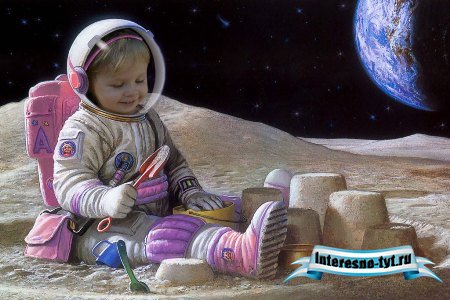 Шаблон для фотошоп – Лунный малыш