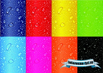 Векторные фоны с капельками воды Векторные фоны с капельками воды