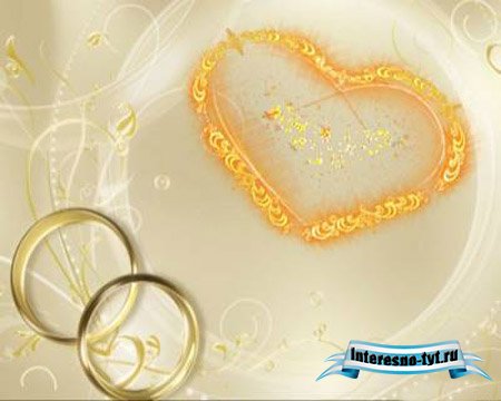футаж - Фон кольца сердце