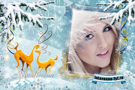 Рамка для Photoshop – Зимние узоры