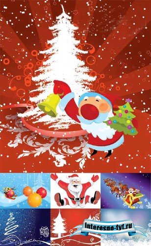 Векторные рождественские фоны для Photoshop (Часть-1)