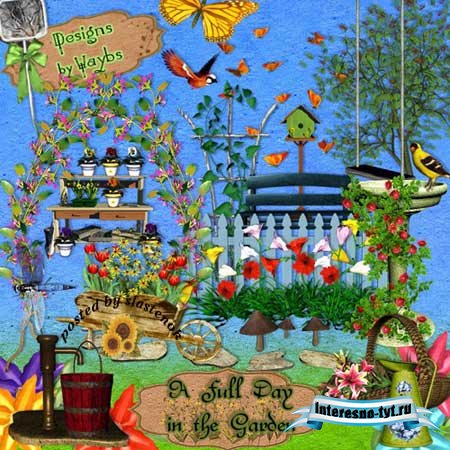 Скрап-набор - A full day in the garden