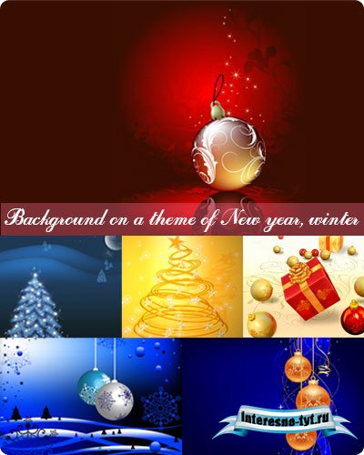 Background on a theme of New year, winter