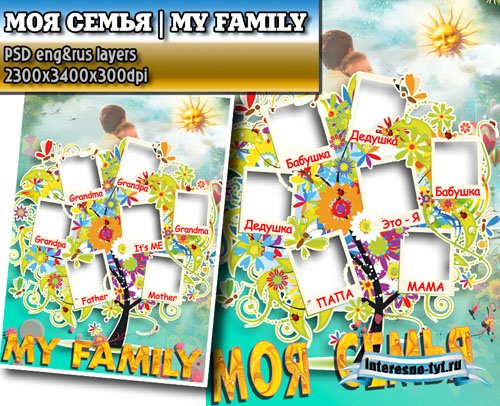 Детский фотоальбом - Семейное дерево