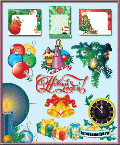 Клипарт для Adobe Illustrator CS2-CS4 на тему Новый Год