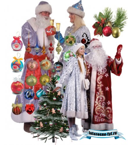 Клипарты для Photoshop - Новогодние украшения