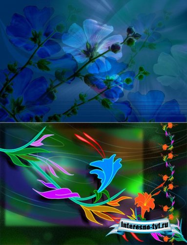 PSD-исходники для Photoshop - Цветочные фантазии
