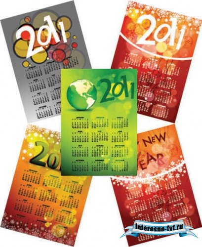Colorful 2011 Vector Calendars 11