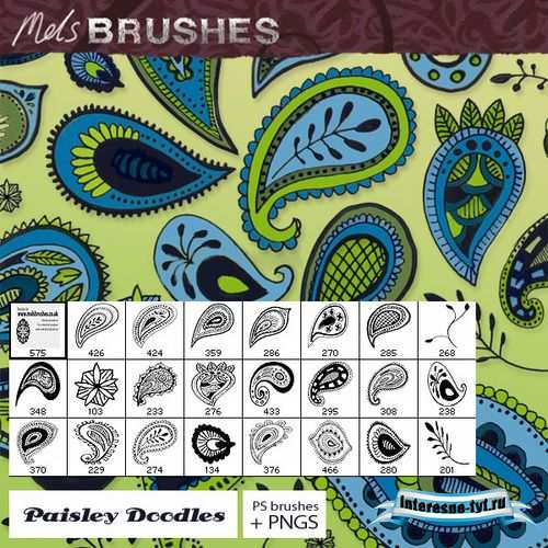 Кисти для Photoshop (MELSBRUSHES paisleydoodles)