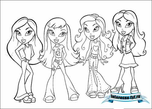 Раскраски "БРАТС" (Bratz) Раскраски "БРАТС" (Bratz)