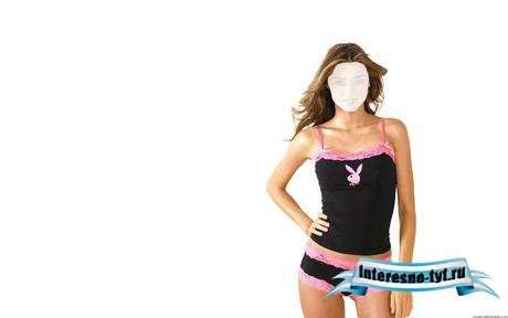 Шаблон для Фотошопа - Девушка PlayBoy