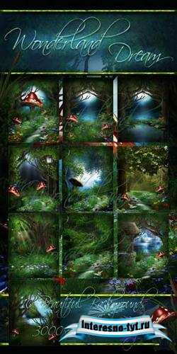 Фоны для фотошоп - Wonderland Dream ( 10 backgrounds )