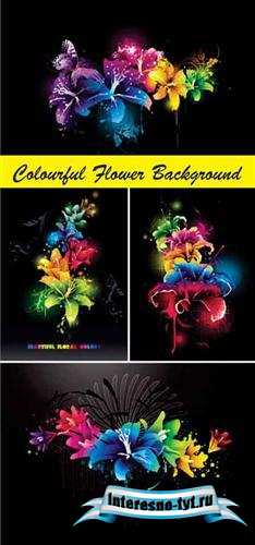 Цветочные фоны для фотошоп - Colourful Flower Background Цветочные фоны для фотошоп - Colourful Flower Background