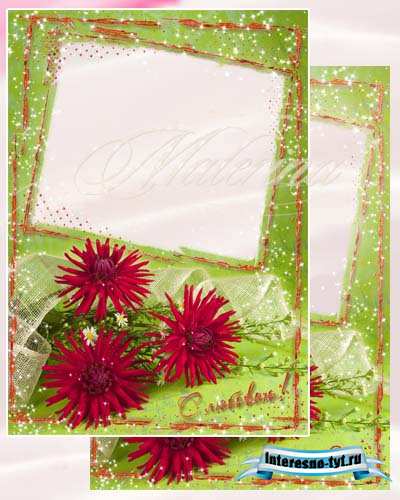  Цветочная рамка для photoshop - Цвет любви / Flower frame for photoshop - Colour of Love 