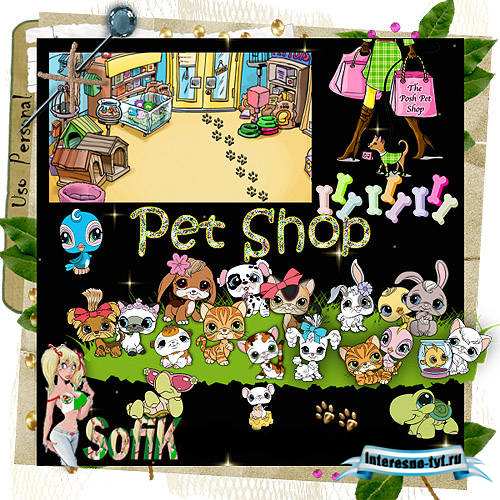 Cкрап-набор – Pet shop 