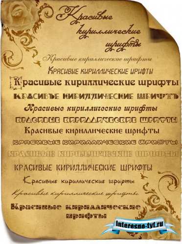 Набор 300 Кириллических шрифтов