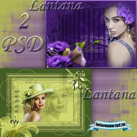 PSD исходники для фотошопа - Green and violet
