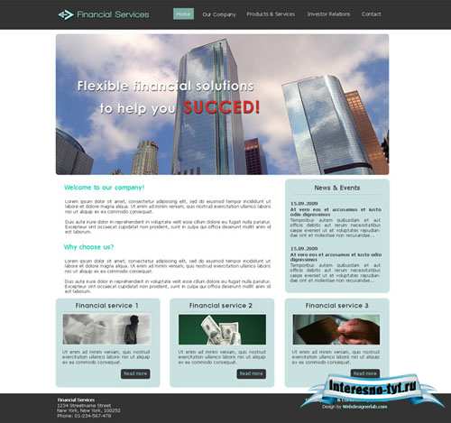 Financial Free Web Site Template