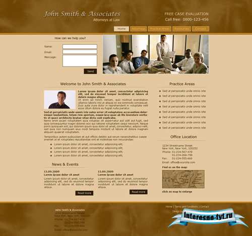 Lawyer's Office Free Web Template