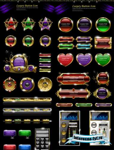 Luxury button icon