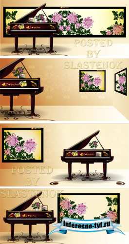 Векторный клипарт - Piano design / Рояль Векторный клипарт - Piano design / Рояль