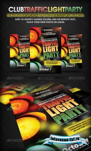 Traffic Light Party Nightclub Flyer - GraphicRiver Traffic Light Party Nightclub Flyer - GraphicRiver