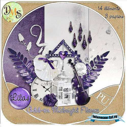 Cкрап-набор – Midnight Flower Cкрап-набор – Midnight Flower