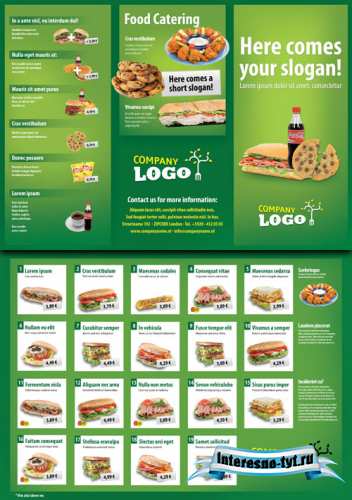 Brochure for fast food Brochure for fast food