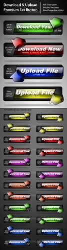 Download and Upload Premium Button Set - GraphicRiver Download and Upload Premium Button Set - GraphicRiver