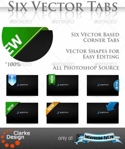 Vector corner tabs - GraphicRiver Vector corner tabs - GraphicRiver