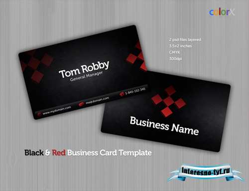 Black & Red Business Card Black & Red Business Card