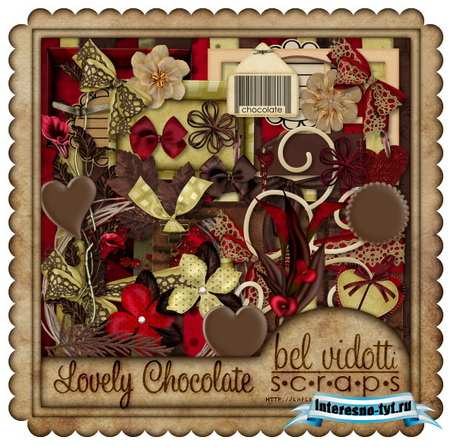 Скрап набор - Прекрасный шоколад / Scrap kit - Lovely Chocolate