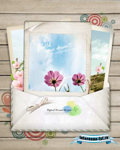 Sources - Vintage letter with flowers Sources - Vintage letter with flowers