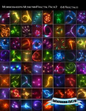 Клипарт для фотошопа Monster Fractal Pack 2