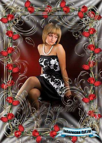 Рамка для Photoshop с розами – Элегантная