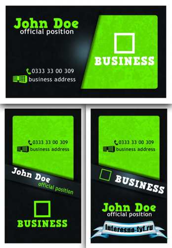 Green business card Green business card