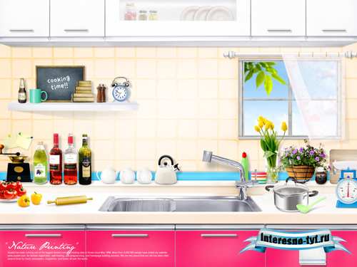 Sources - A beautiful and cozy kitchen Sources - A beautiful and cozy kitchen
