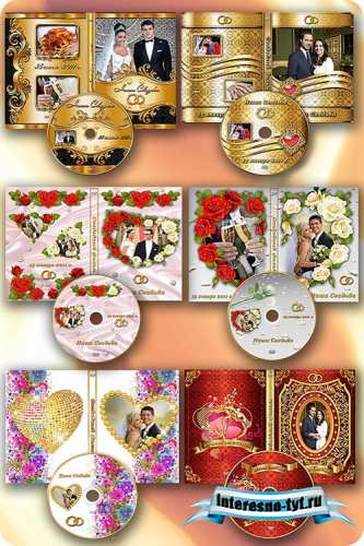 Коллекция из 6 свадебных обложек DVD