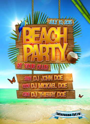 Beach flyer template Beach flyer template