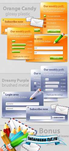Colored web boxes with 6 color variations Colored web boxes with 6 color variations