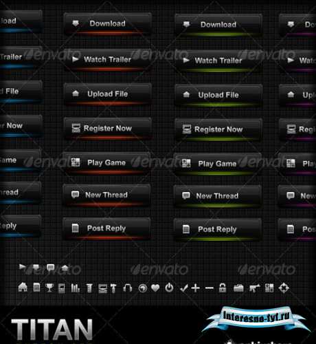 GraphicRiver - High Quality Button Set - TITAN