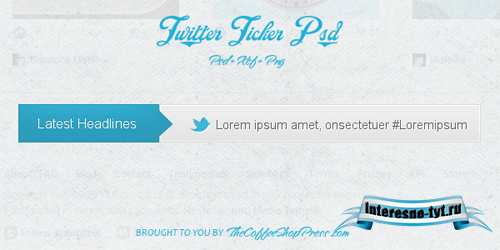 Twitter Ticker Psd