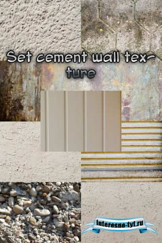 Set cement wall texture Set cement wall texture