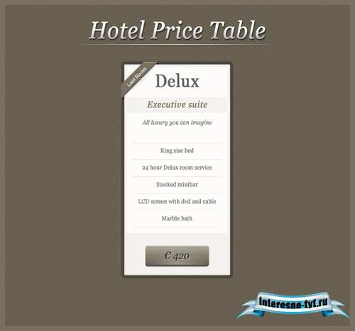 Classic pricing table psd Classic pricing table psd