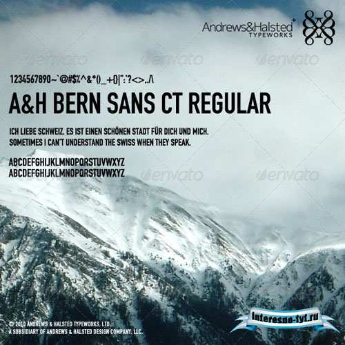 Шрифты для фотошопа - A&H Bern Sans CT Regular Шрифты для фотошопа - A&H Bern Sans CT Regular