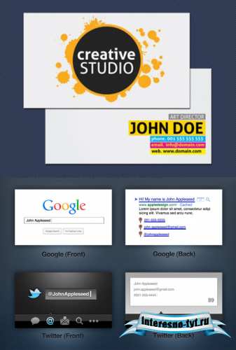 Classic and Social Business Cards Classic and Social Business Cards