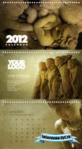 Calendar PSD 2012 - Stone Faces Calendar PSD 2012 - Stone Faces